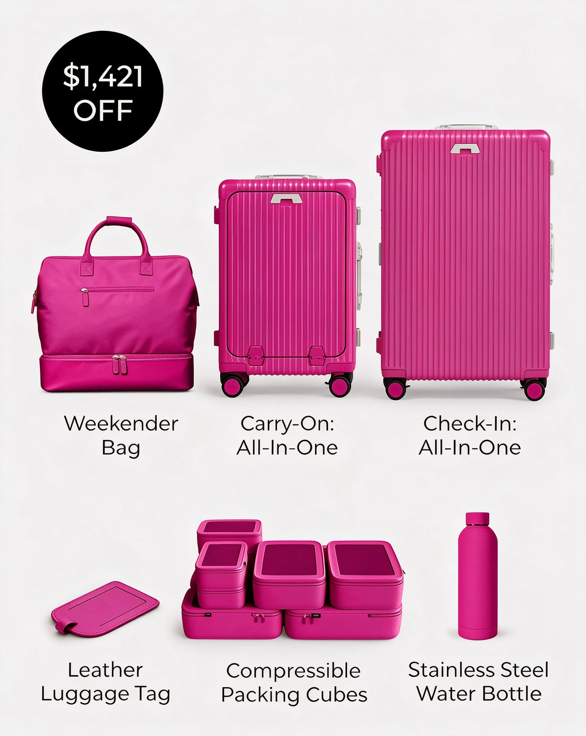 🎉 Vente Anniversaire 🎉 Pack Voyage d'Été 6.0 | Économisez plus avec le set de bagages ultime