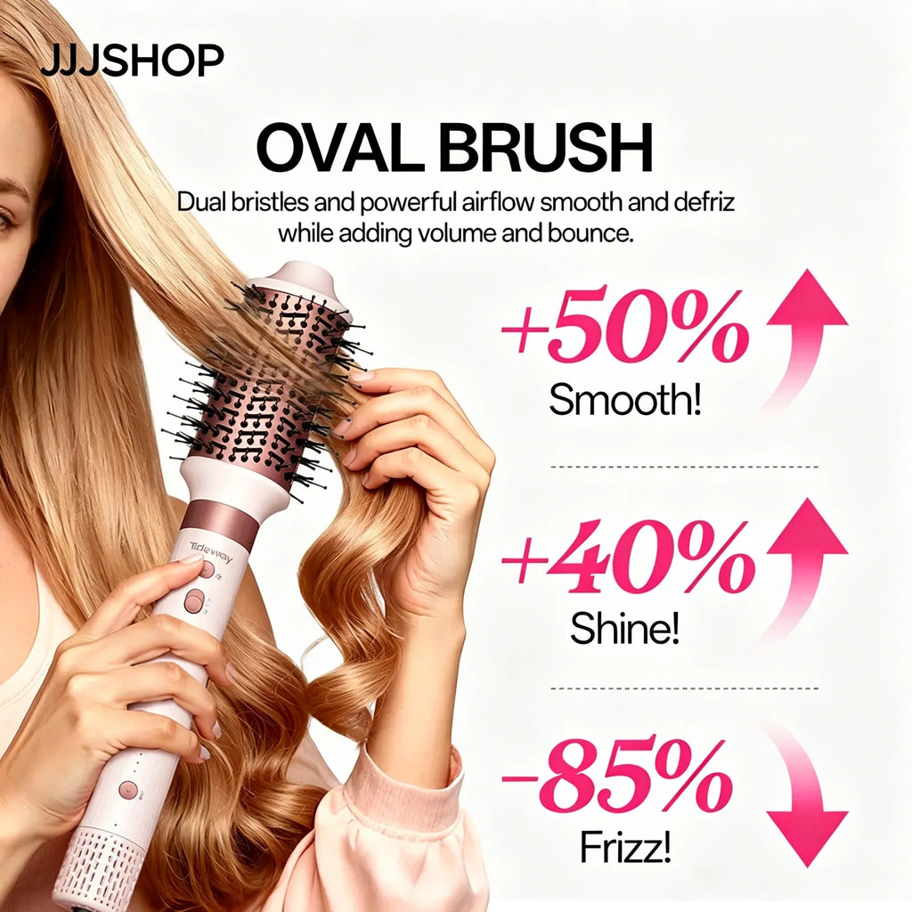6-in-1 Air-Styler-Set – Ionenföhn, automatischer Lockenstab & Warmluftbürste