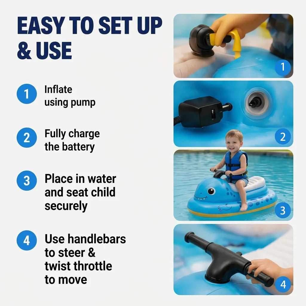 Motorisiertes Aufsitz-Schwimmtier für Kinder