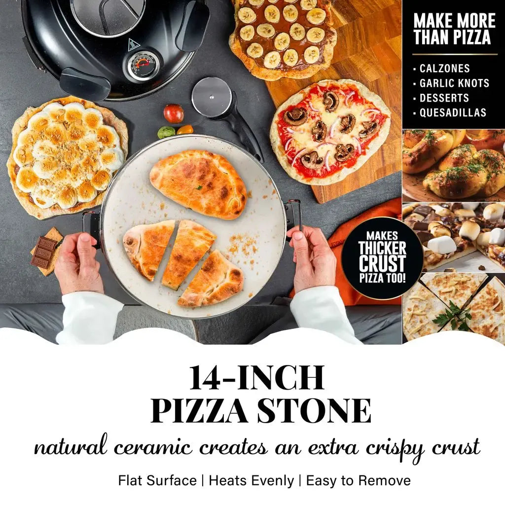 [Nouveau] Four à pizza Piezano XL 14" - Four à pizza à sole de pierre de comptoir 800°