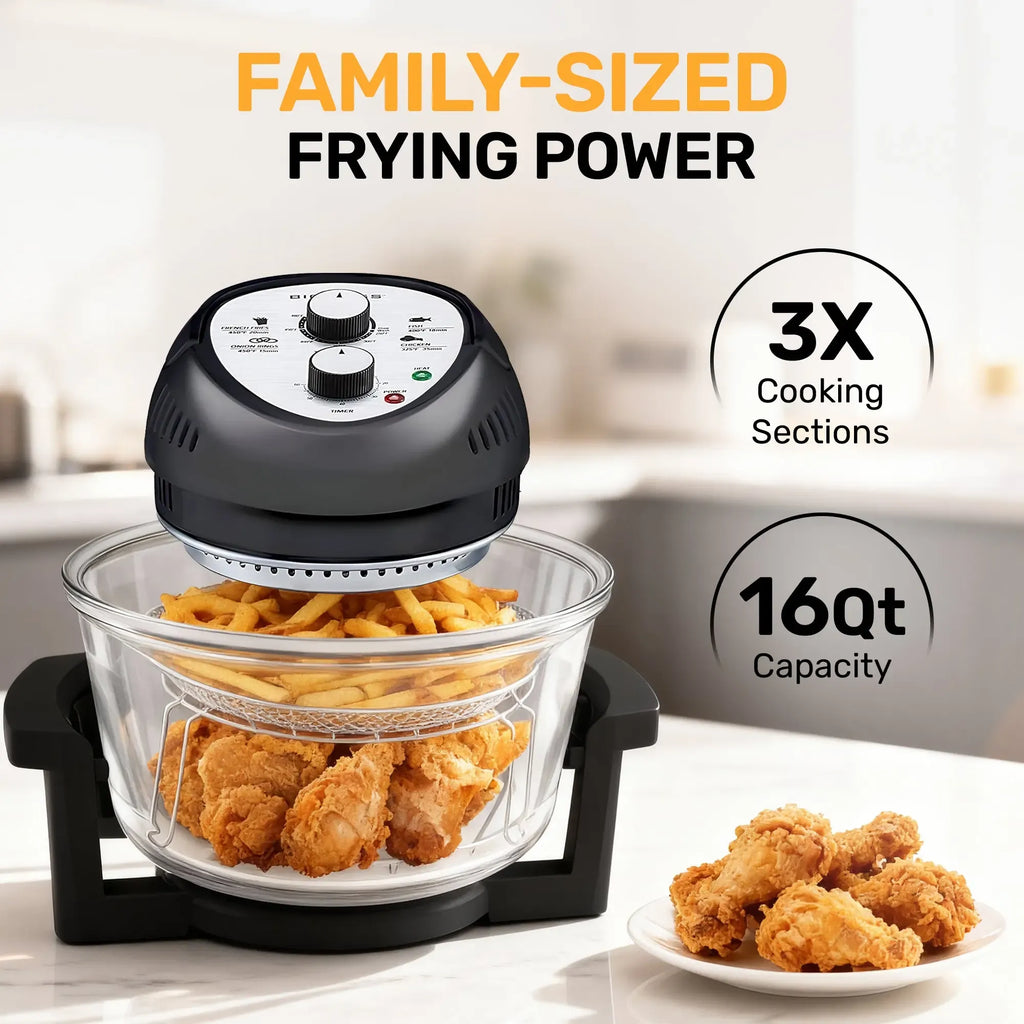16-quarts extra stor airfryer – oljefri krispig matlagning för hälsosammare måltider
