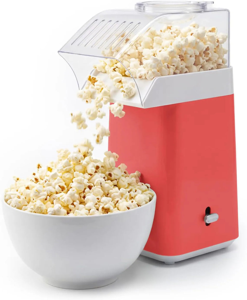 [BEGRÄNSAD GÅVA] Popcornmaskin med varmluft  Popcornmaskin utan olja med 14 koppars kapacitet, 1200 W, med måttbägare