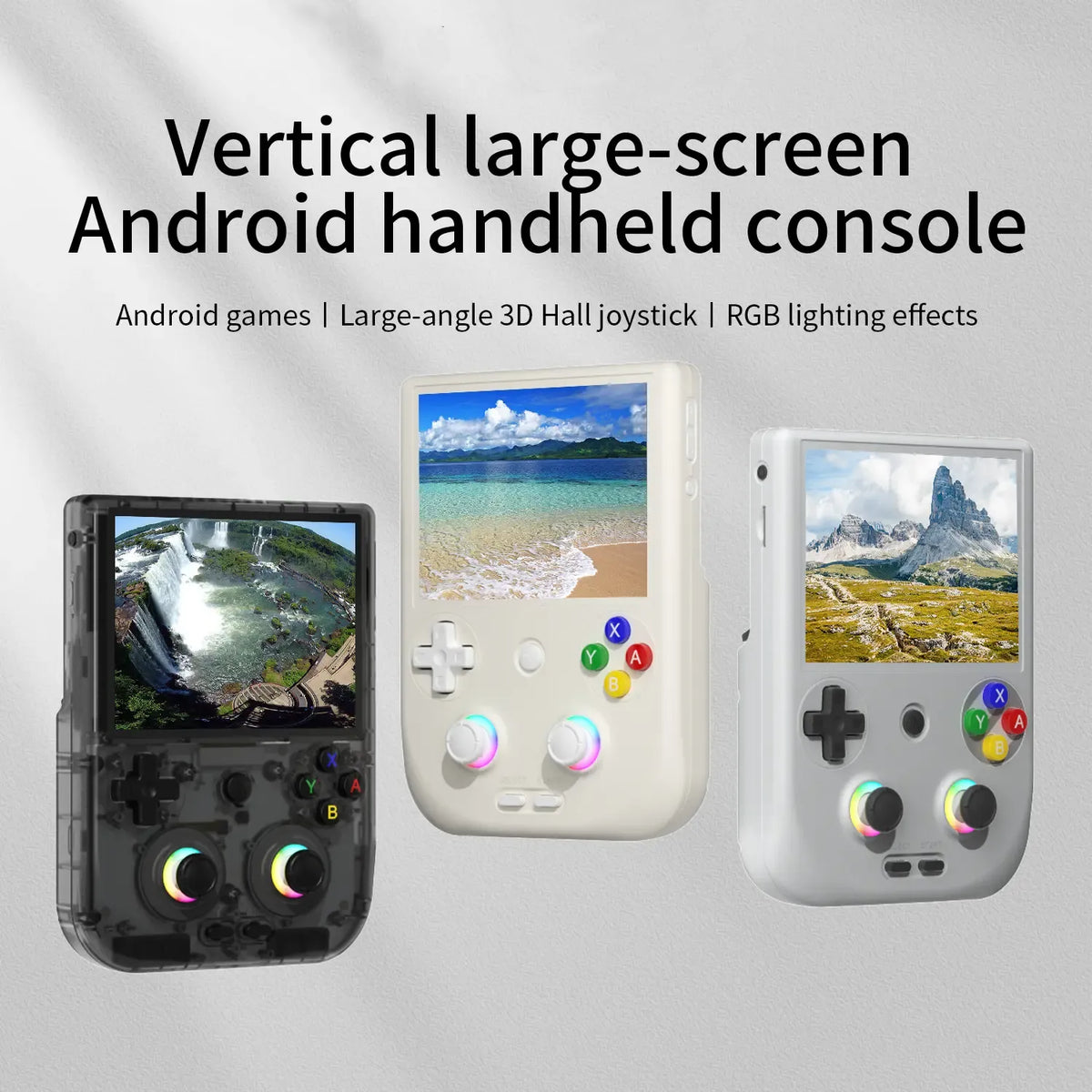 Android-Handheld-Spielkonsole – 4"-IPS-Touchscreen, T820-Prozessor, 5500-mAh-Akku, RGB-Beleuchtung