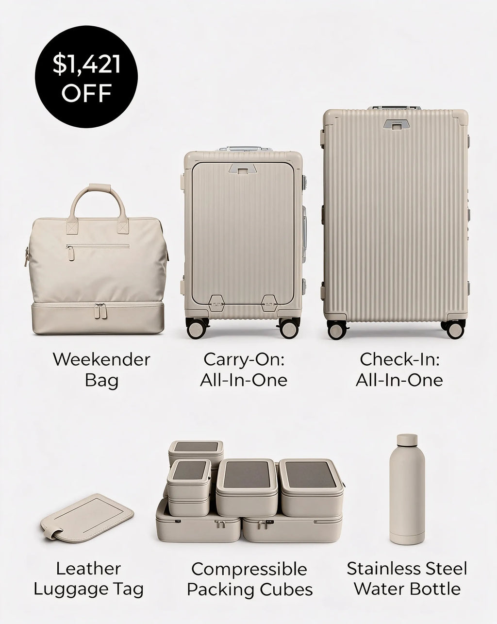 🎉 Vente Anniversaire 🎉 Pack Voyage d'Été 6.0 | Économisez plus avec le set de bagages ultime