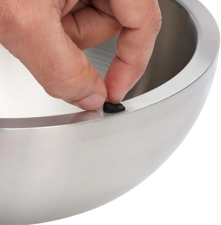 Chiller Bowl - 35oz Capacity - Frozen Ice Stainless Steel Party Serving Bowl - Insulated Dip Dish Platter Keeps Salsa, Guacamole, Condiments, Sauces, Salad & Food Hot or Cold (1 Bowl)
