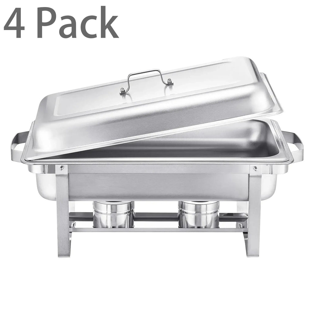 Ensemble de buffet chafing dish doré de 8 pintes - Acier inoxydable