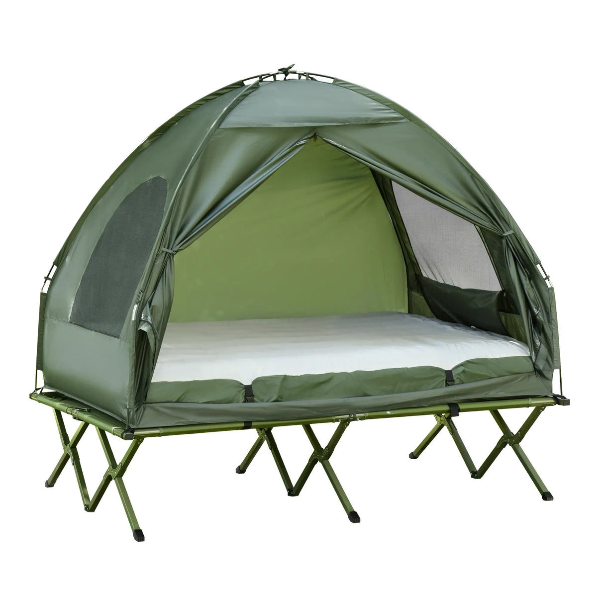 4-in-1 Foldable Camping Cot with Tent & Mattress