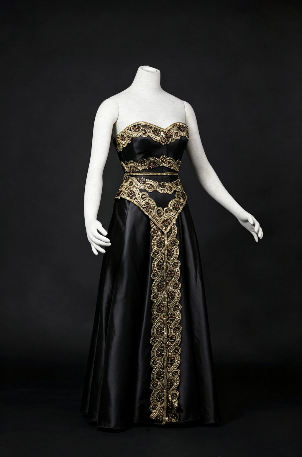 Robe de rêve Queen Gown avec cape en fourrure