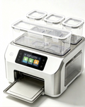Automatische smarte Pfannkuchenmaschine mit 3 Zutaten-Dosierern & verstecktem Wassertank