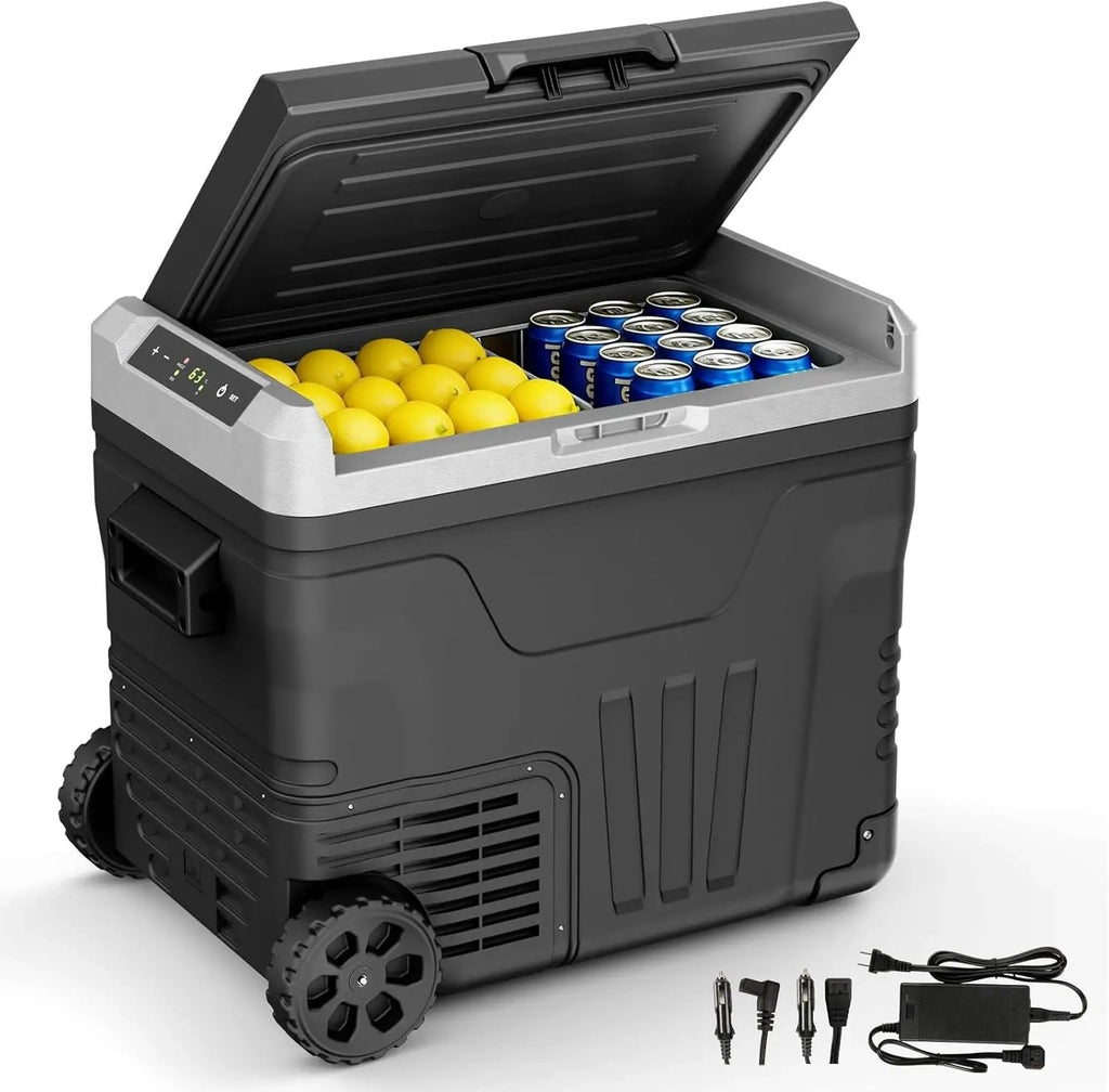 Portabel 12 V bilkyl och frys – elektrisk kylbox på 24/37/53 qt för husbil, lastbil, camping och resor