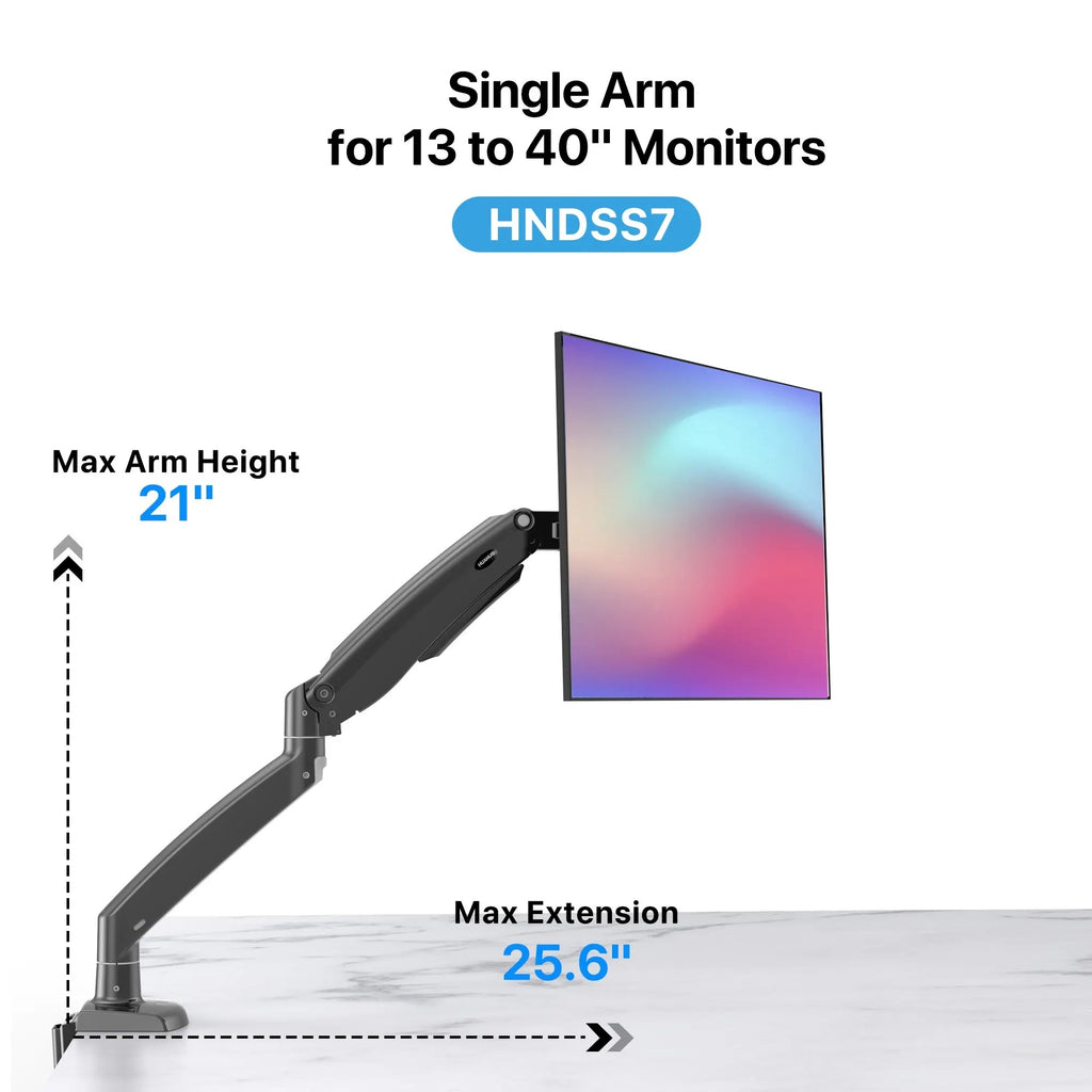 Support pour moniteur, bras réglables pour écrans de 13 à 35 po, port USB, ressort à gaz robuste, supporte 2 moniteurs jusqu'à 12,9 kg