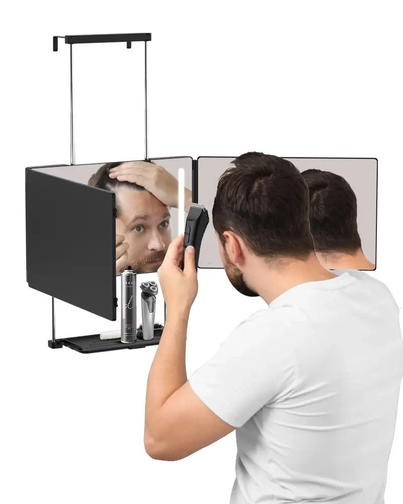 Miroir LED portable à 3 volets GRATUIT pour la coupe et la coiffure