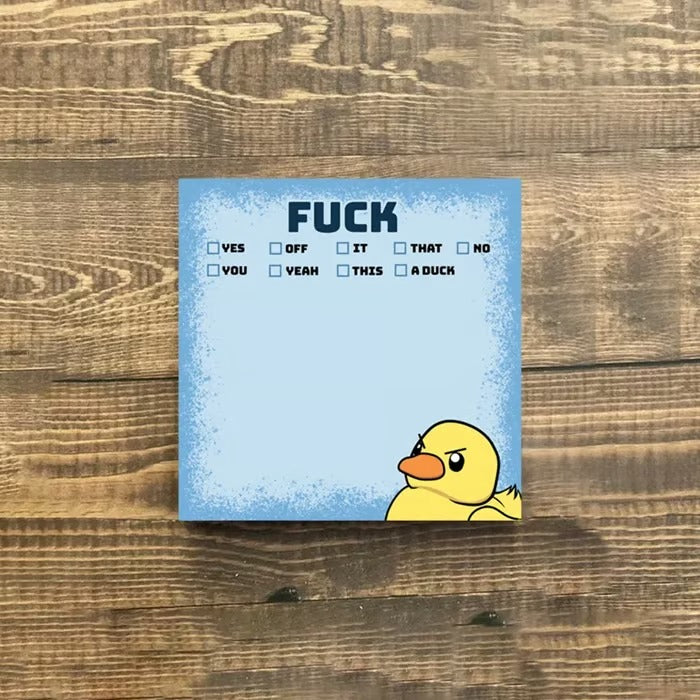 🤣Funny Sassy Duck Sticky Notes🎁