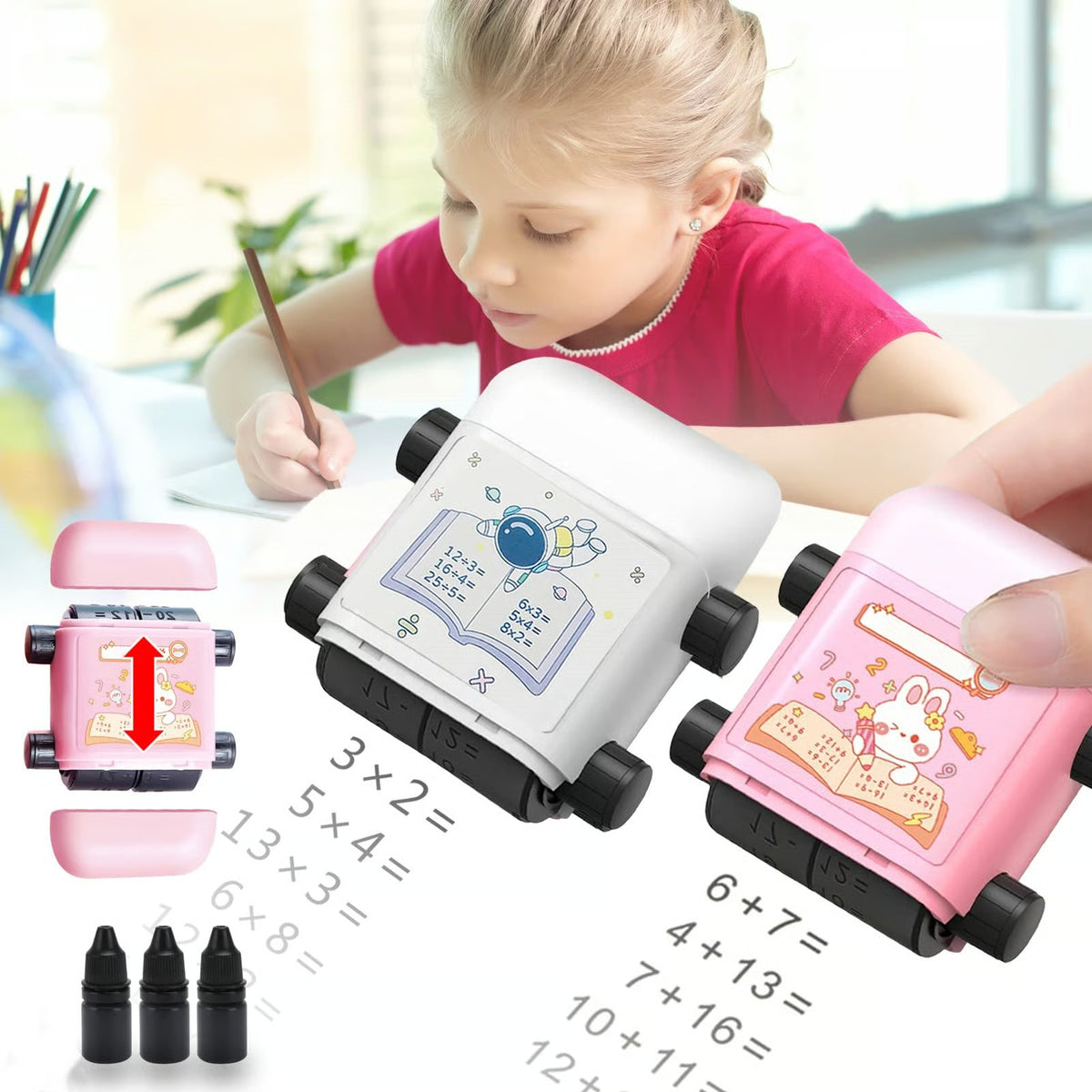 2-in-1-Mathestempel für Kinder