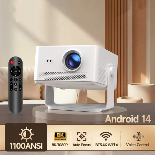 Projecteur intelligent 480MAX | Home cinéma 4K 1100 ANSI avec autofocus, correction trapèze par IA, Android 14, WiFi 6 et HDR10+