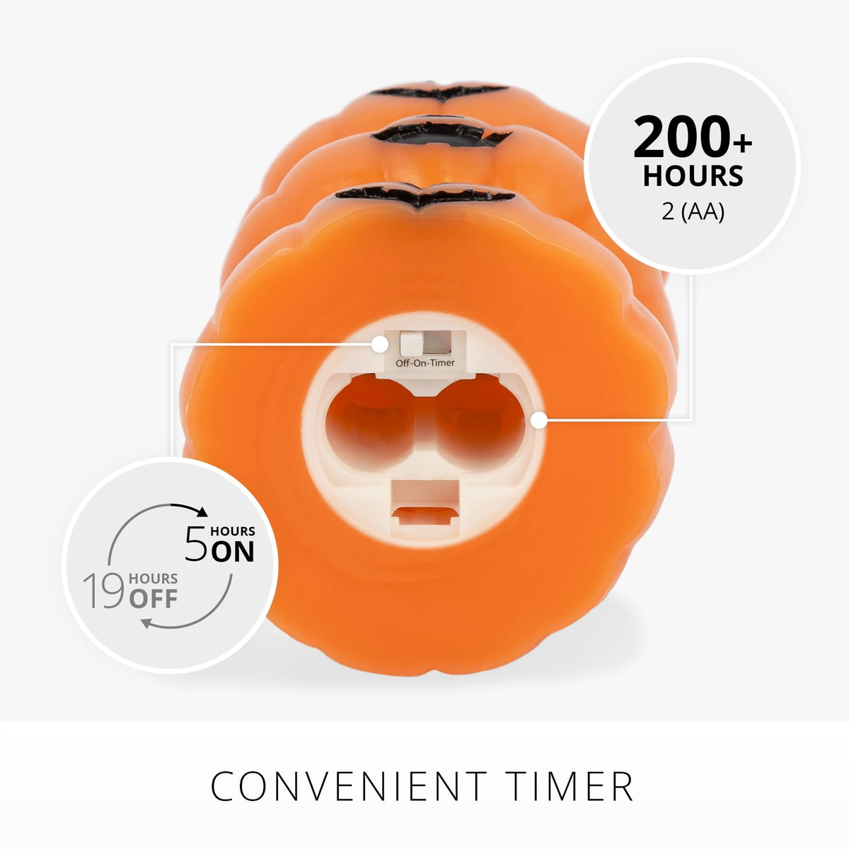 Bougie LED Citrouille Empilée | Lumière Décorative Sans Flamme en Cire Véritable pour Halloween