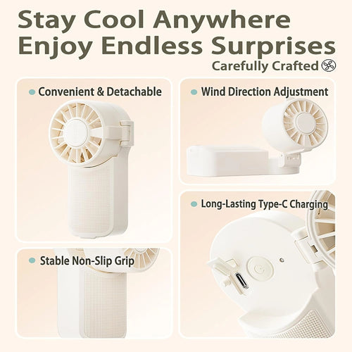 Gourde avec ventilateur intégré 2-en-1 – Bouteille rafraîchissante de 690 ml, sans BPA et adaptée aux bébés, avec ventilateur pliable rechargeable