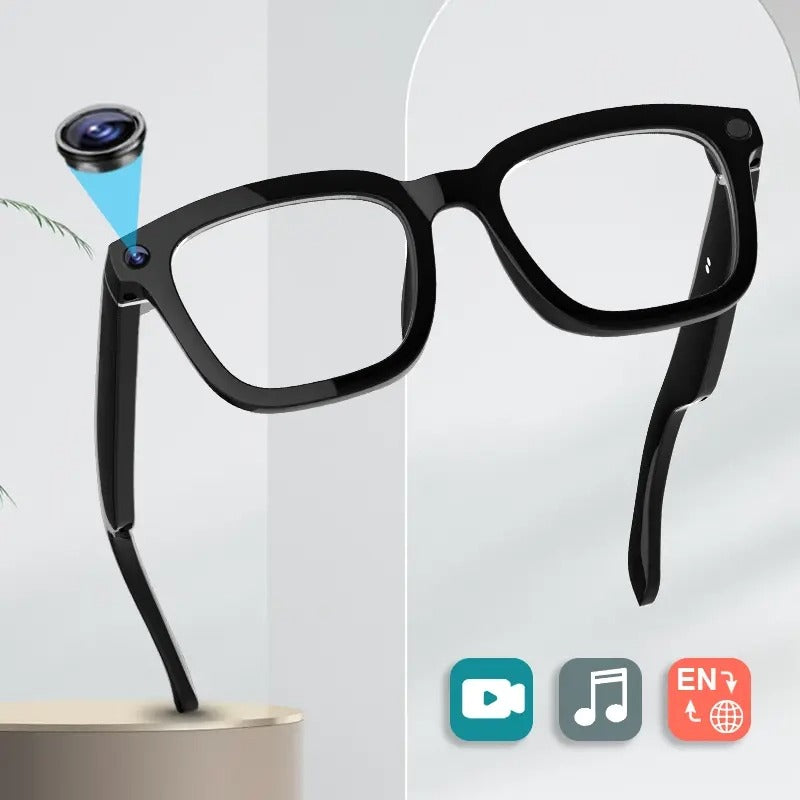 Smart Bluetooth Glasses with 1080p Camera & Audio