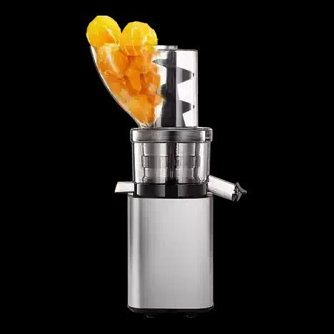 Presse-agrumes en acier inoxydable à large trémie d’alimentation – Système automatique de séparation du jus et de la pulpe
