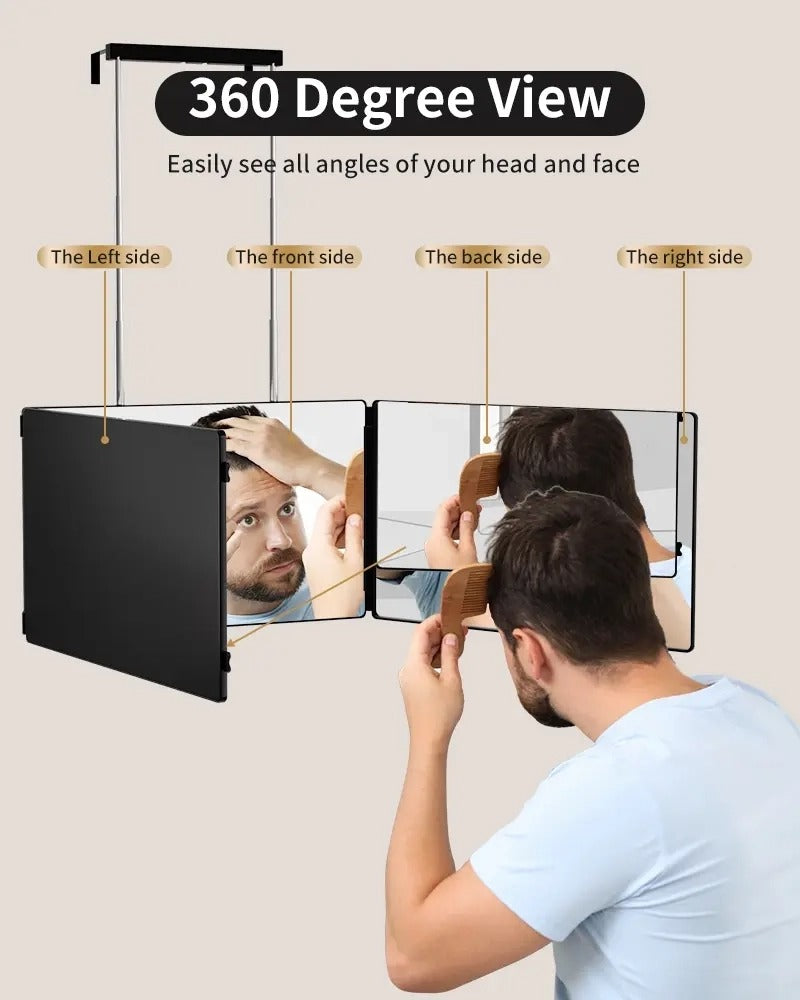 Miroir LED portable à 3 volets GRATUIT pour la coupe et la coiffure
