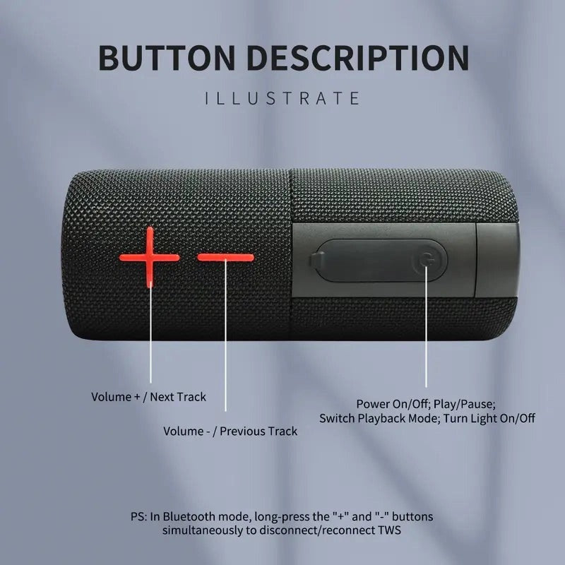 2-in-1 Bluetooth-Lautsprecher – Zweiteiliges Stereo-Design, 20W Sound, wasserdichter magnetischer kabelloser Lautsprecher mit 24 Stunden Wiedergabezeit – Perfekt für Smartphones & sommerlichen Outdoor-Spaß