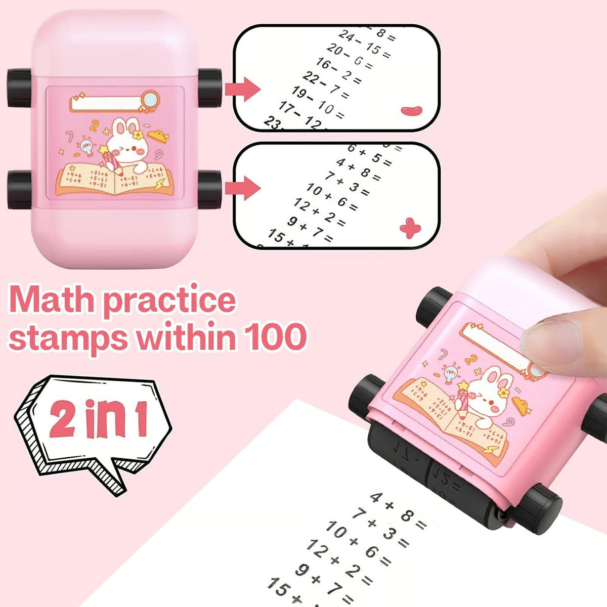 2-in-1-Mathestempel für Kinder