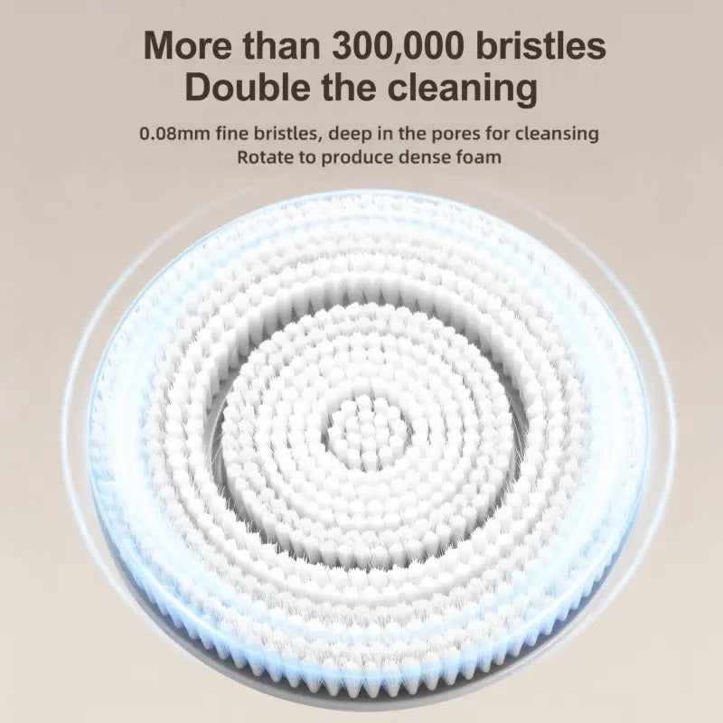 Smart exfolieringsborste för väggmontering, smart elektrisk duschborste för kroppen – väggmonterad ryggborste med 3 hastigheter och 360° rotation, uppladdningsbar exfolieringsborste med mjuka borst, handfri djuprengöring för män och kvinnor