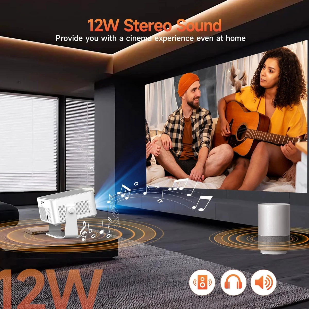480MAX Smartprojektor | 1100 ANSI, 4K-hemmabio med autofokus, AI-keystone, Android 14, WiFi 6 och HDR10+