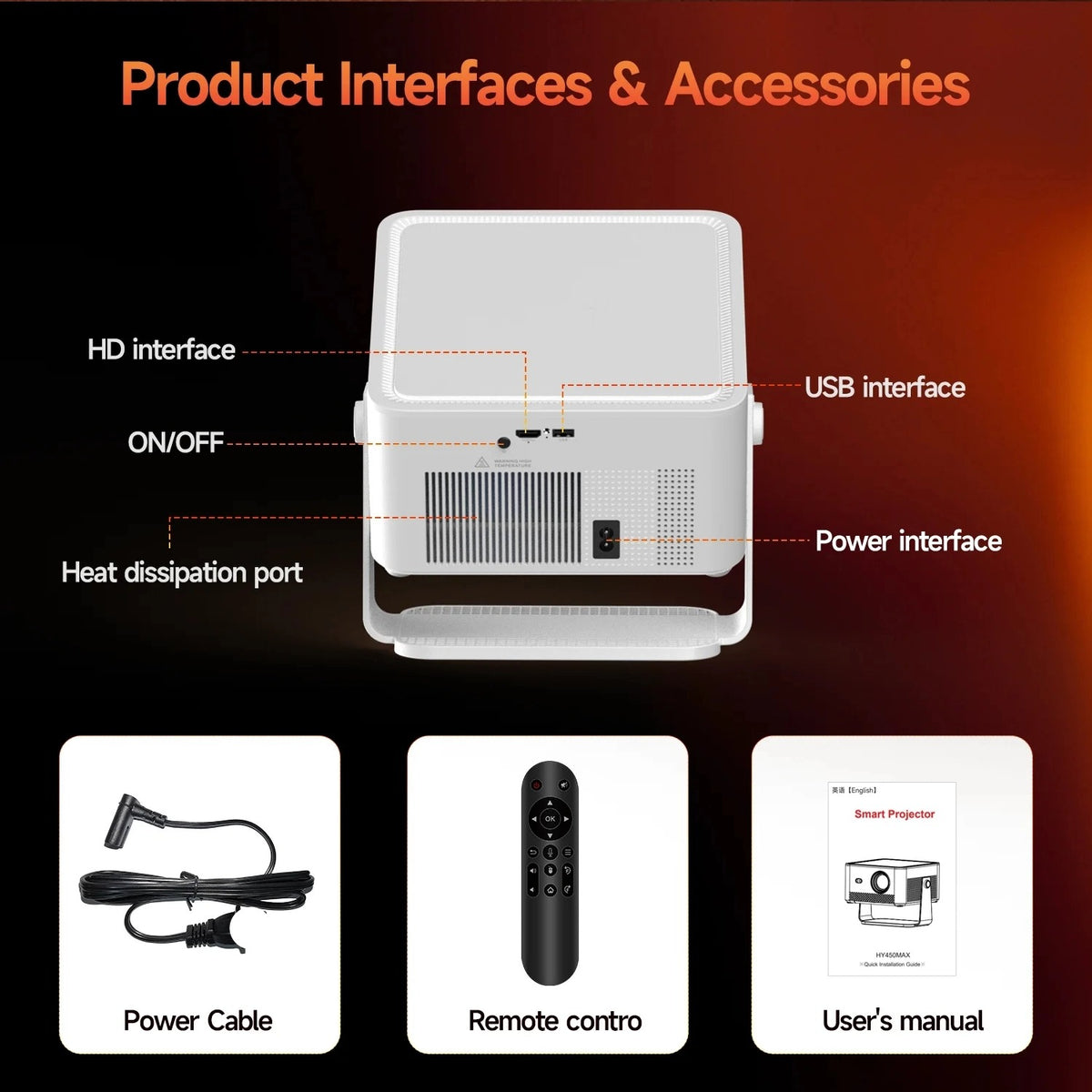 480MAX Smartprojektor | 1100 ANSI, 4K-hemmabio med autofokus, AI-keystone, Android 14, WiFi 6 och HDR10+
