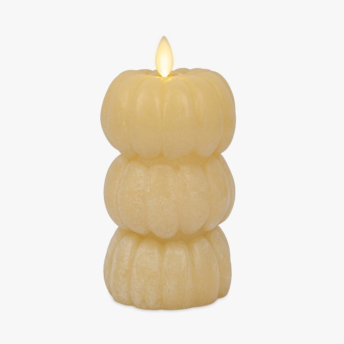 Bougie LED Citrouille Empilée | Lumière Décorative Sans Flamme en Cire Véritable pour Halloween